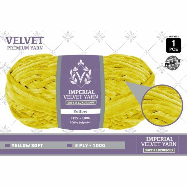 1 Pack Yellow Velvet Yarn – 100G  |   Wool & Yarn Arts & Craft Wool & Yarn