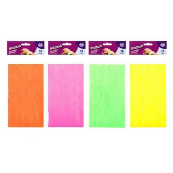 10 Pack Wristbands – 25Mm X 250Mm  |   Stationery Arts & Craft Stationery