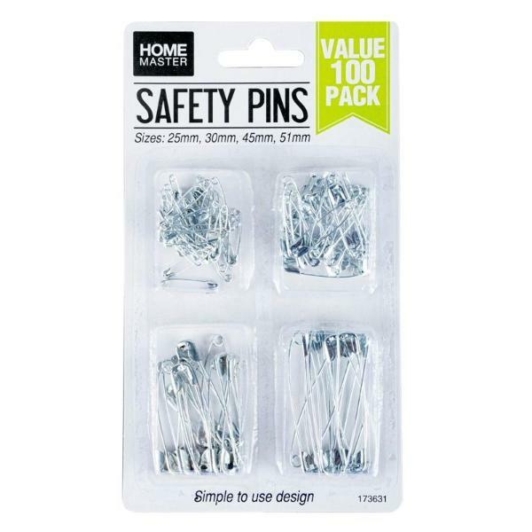 100 Pack Assorted Safety Pins  |   Stationery Arts & Craft Stationery