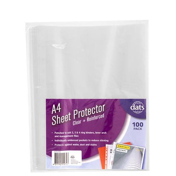 100 Pack Clear A4 Sheet Protector  |   Exercise Books & Folders Arts & Craft Exercise Books & Folders