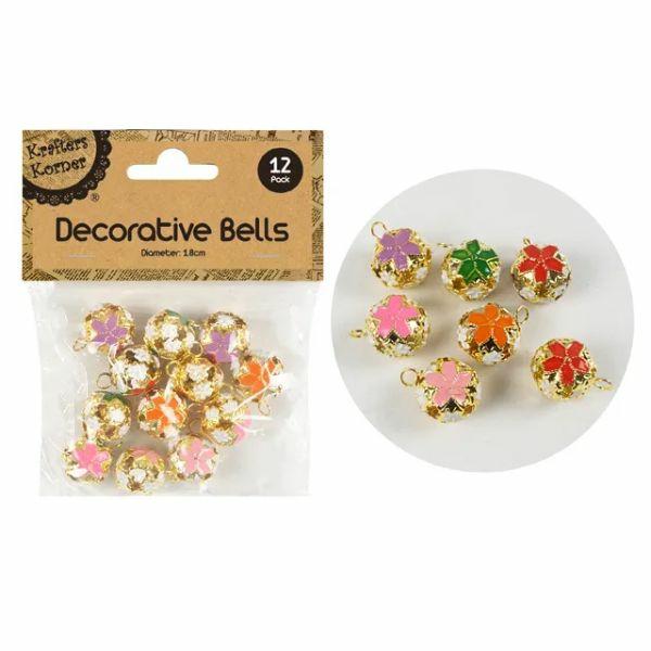 12 Pack Decorative Bells – 1.8Cm  |   Stickers & Decorations Arts & Craft Stickers & Decorations