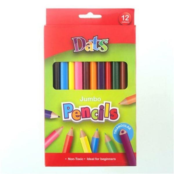 12 Pack Jumbo Colour Pencils  |   Stationery Arts & Craft Multi