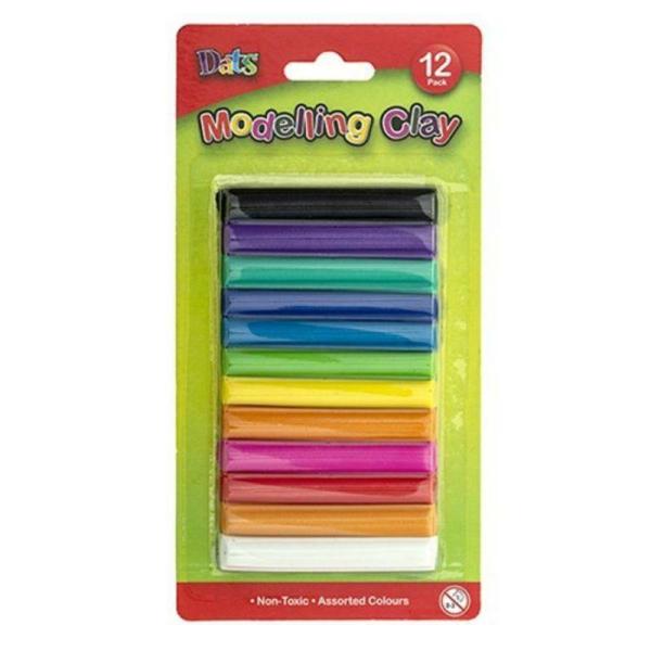 12 Pack Mixed Modelling Clay  |   Stationery Arts & Craft Multi