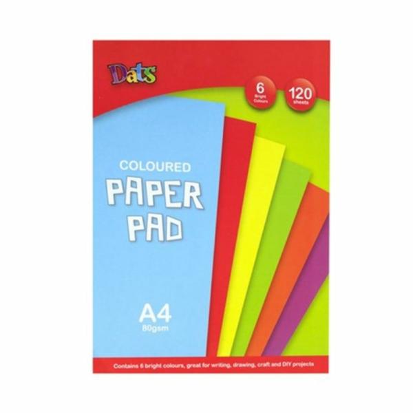 120 Pack A4 Bright Colour Paper Pad  |   Exercise Books & Folders Arts & Craft Exercise Books & Folders