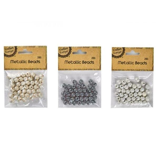 1Cm Metallic Beads – 20G  |   Stickers & Decorations Arts & Craft Assorted