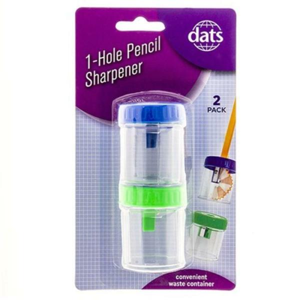 2 Pack 1 Hole Cylinder Pencil Sharpeners  |   Stationery Arts & Craft Stationery