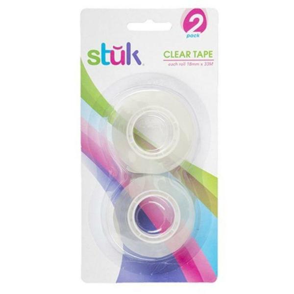 2 Pack Clear Tape Refills – 18Mm X 33M  |   Tapes Arts & Craft Clear