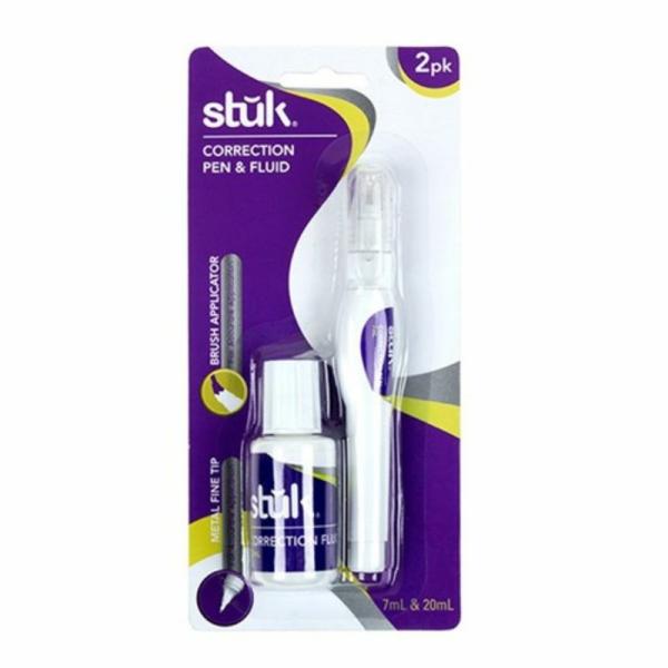 2 Pack Correction Pen With Correction Fluid Set  |   Stationery Arts & Craft Stationery