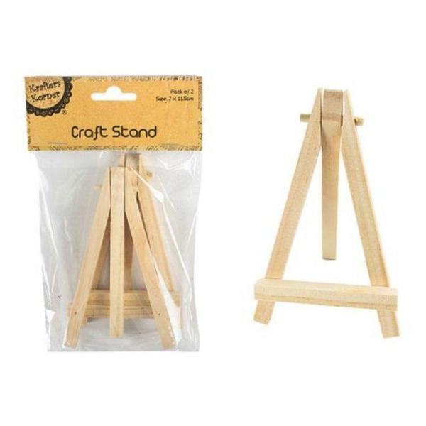 2 Pack Craft Wooden Stands – 7Cm X 11.5Cm  |   Stickers & Decorations Arts & Craft Brown