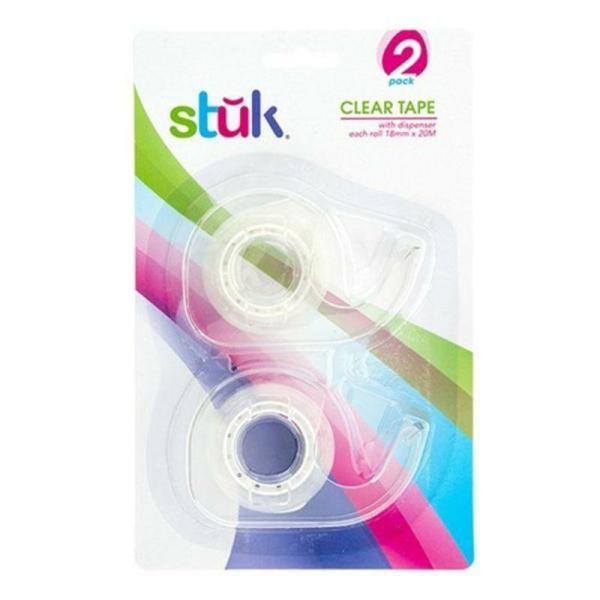 2 Pack Dispenser With Clear Tapes – 18Mm X 20M  |   Tapes Arts & Craft Clear