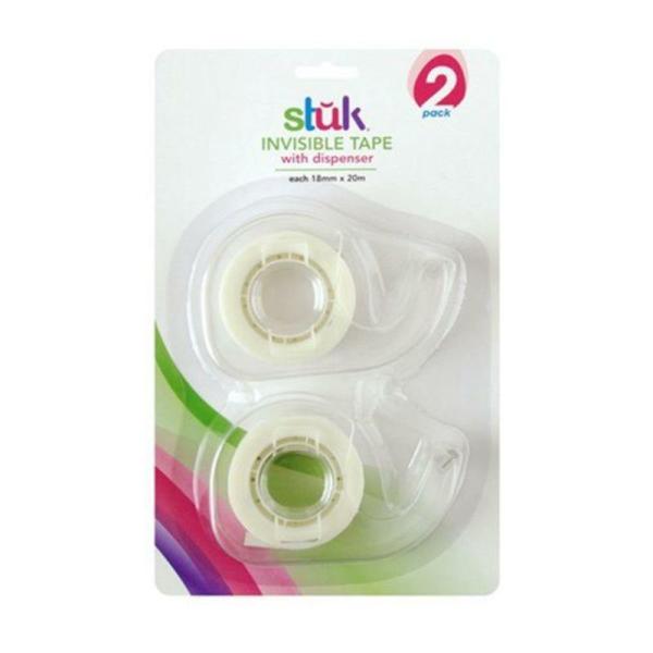 2 Pack Dispenser With Invisible Tapes – 18Mm X 20M  |   Tapes Arts & Craft Clear