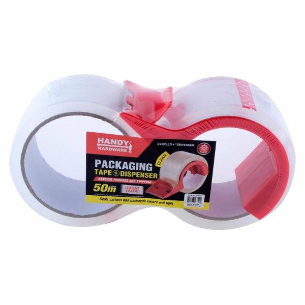 2 Pack Packaging Tape With Dispenser Value Pack  |   Tapes Arts & Craft Tapes