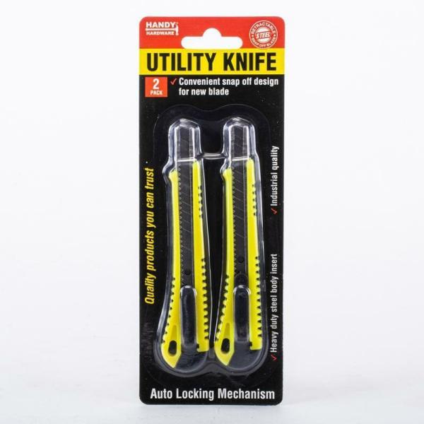 2 Pack Utility Knife – 13Cm  |   Stationery Arts & Craft Multi