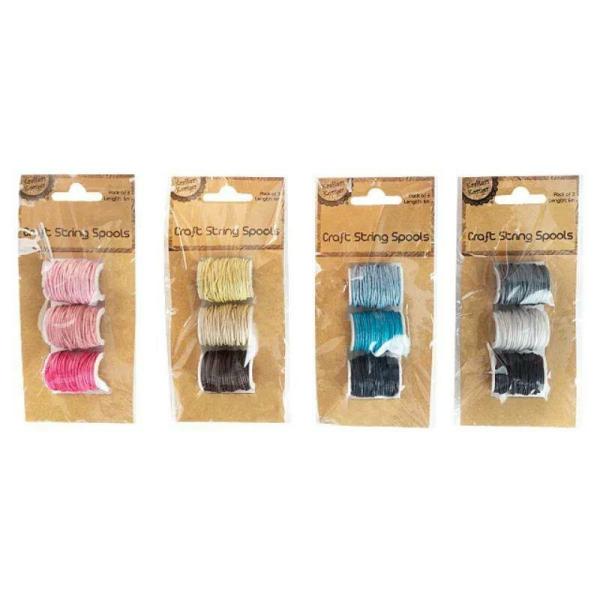 3 Pack Craft String Spools – 6M  |   Diy Craft Arts & Craft Assorted