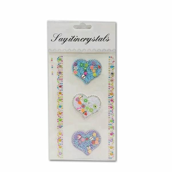 3 Pack Heart Stickers – 4Cm X 3Cm  |   Stickers & Decorations Arts & Craft Stickers & Decorations