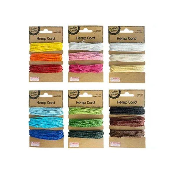 3 Pack Hemp Cord – 13M  |   Stickers & Decorations Arts & Craft Stickers & Decorations