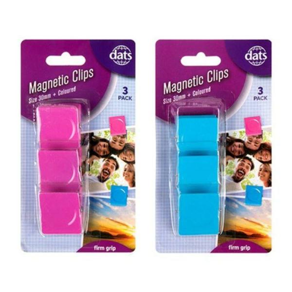 3 Pack Magnetic Clips – 3Cm  |   Stationery Arts & Craft Pink