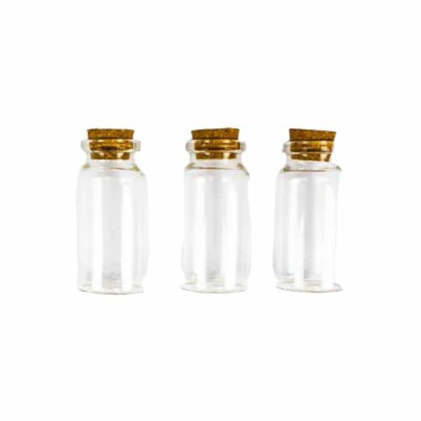 3 Pack Mini Glass Bottles With Cork Lid – 6Cm  |   Diy Craft Arts & Craft Clear