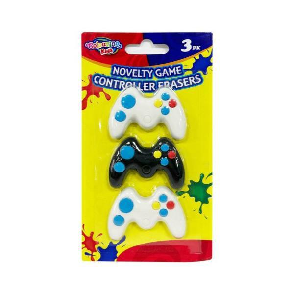 3 Pack Novelty Game Controller Erasers  |   Stationery Arts & Craft Stationery