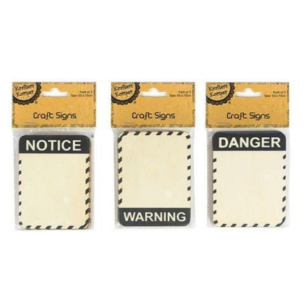 3 Pack Wooden Craft Signs – 10Cm X 8Cm  |   Diy Craft Arts & Craft Diy Craft