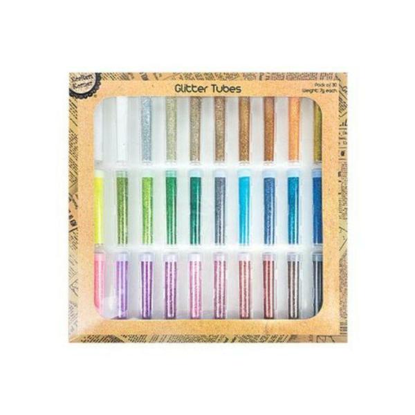 30 Pack Coloured Glitter Tubes – 7G  |   Diy Craft Arts & Craft Diy Craft