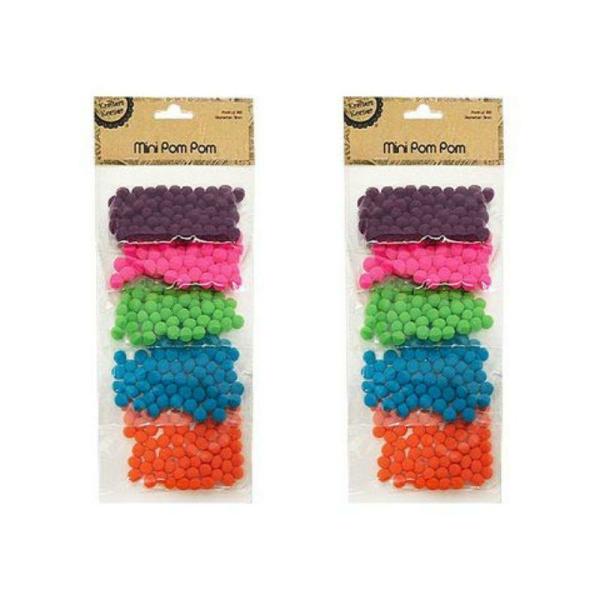 300 Pack Mini Pom Poms – 9Mm  |   Stickers & Decorations Arts & Craft Multi