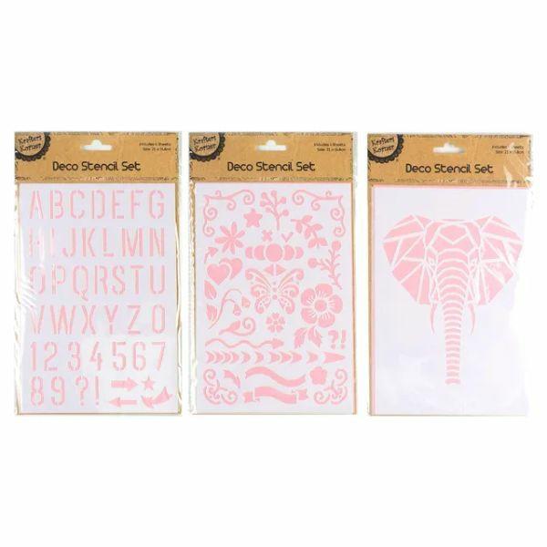 4 Pack Deco Stencils  |   Diy Craft Arts & Craft Diy Craft