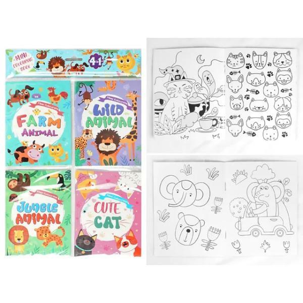 4 Pack Mini Colouring Books – 13.5Cm X 10Cm  |   Activity Books Activity Books Activity Books