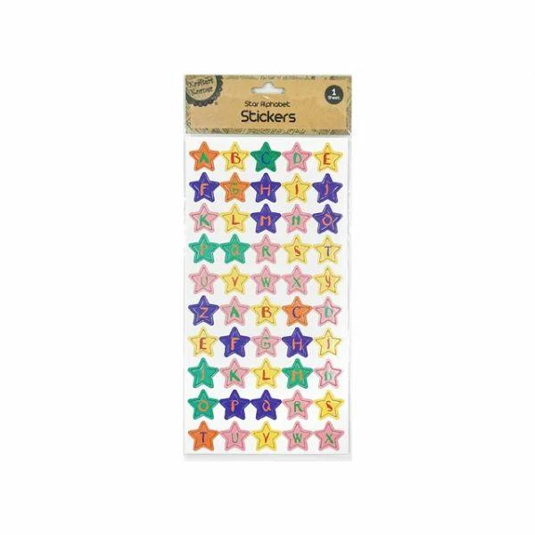 50 Pack Star Alphabet Stickers – 13.9Cm X 26.9Cm  |   Stickers & Decorations Arts & Craft Stickers & Decorations