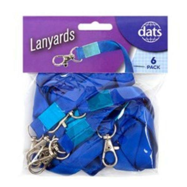 6 Pack Blue Premium Lanyard  |   Stationery Arts & Craft Blue