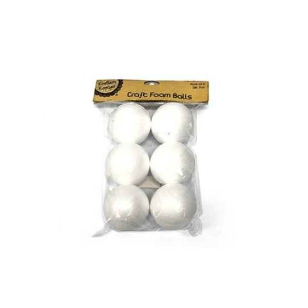 6 Pack Foam Balls – 7Cm  |   Stickers & Decorations Arts & Craft Stickers & Decorations