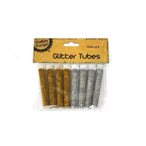 8 Pack Gold & Silver Glitter Tubes – 8Cm  |   Diy Craft Arts & Craft Diy Craft