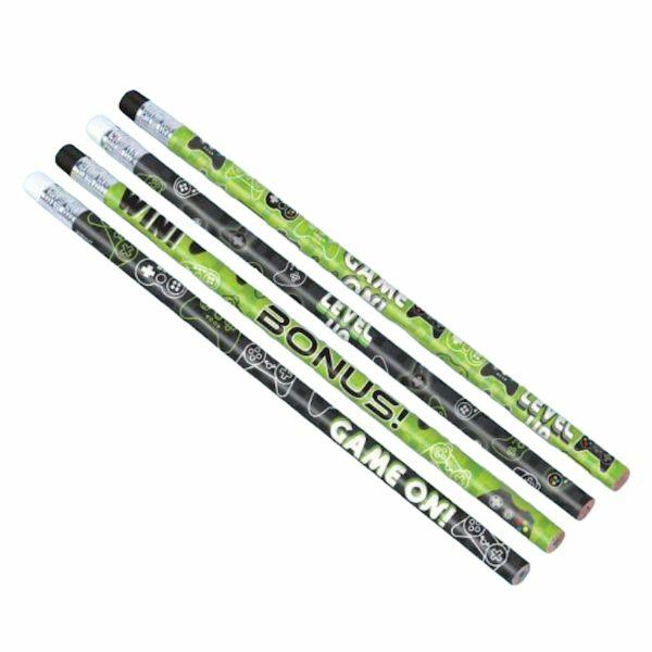 8 Pack Level Up Gaming Pencils  |   Stationery Arts & Craft Stationery