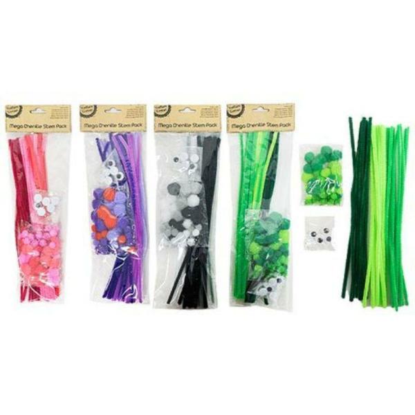 80 Pack Mega Chenille Stems – 30Cm  |   Stickers & Decorations Arts & Craft Stickers & Decorations