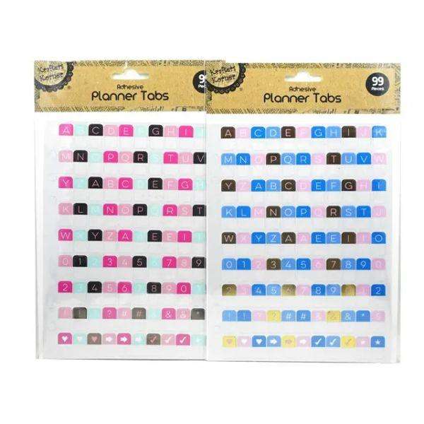 99 Pack Adhesive Planner Tabs  |   Stationery Arts & Craft Stationery