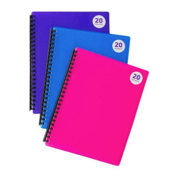 A4 20 Pockets Display Book  |   Exercise Books & Folders Arts & Craft Exercise Books & Folders