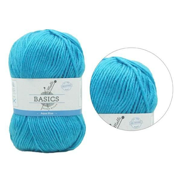 Aqua Blue Super Blend Basic Yarn – 100G  |   Wool & Yarn Arts & Craft Wool & Yarn