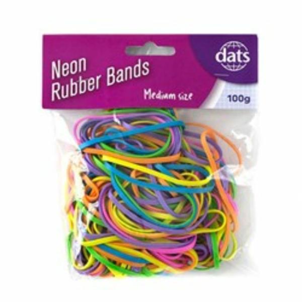 Band Rubber 100G Mixed Cols Medium  |   Stationery Arts & Craft Stationery