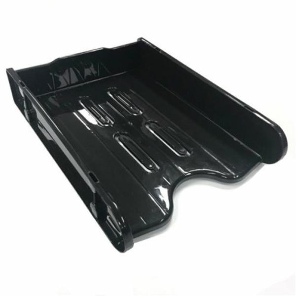 Black Plastic Stackable Document Storage Tray – A4  |   Exercise Books & Folders Arts & Craft Black