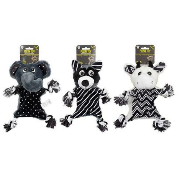 Black & White Plush Dog Toy – 28Cm X 26Cm  |   Pet Toys Pet Supplies Pet Toys