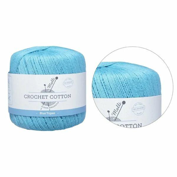 Blue Topaz Super Strength Crochet Cotton Yarn – 50G  |   Wool & Yarn Arts & Craft Wool & Yarn