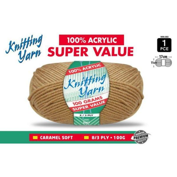 Caramel Knitting Yarn 8 Ply – 100G  |   Wool & Yarn Arts & Craft Brown