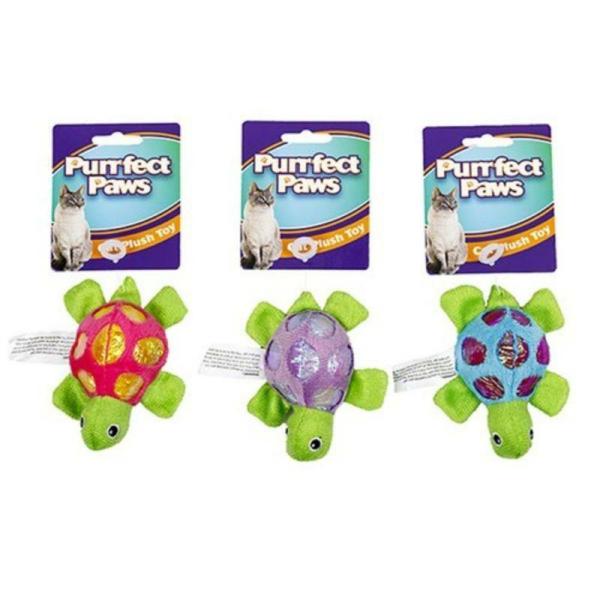 Cat Toy Plush Turtle W Shimmer 3 Asstd  |   Pet Toys Pet Supplies Pet Toys