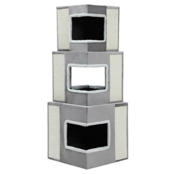 Catsby Silver Grey Essendon Tower – 45Cm X 45Cm X 120Cm  |   Cat Towers Cat Towers Cat Towers