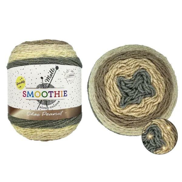 Chocolate Peanut Metallic Smoothie Yarn – 150G  |   Wool & Yarn Arts & Craft Wool & Yarn