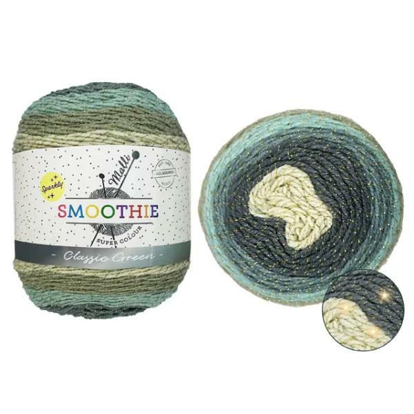 Classic Green Metallic Smoothie Yarn – 150G  |   Wool & Yarn Arts & Craft Wool & Yarn