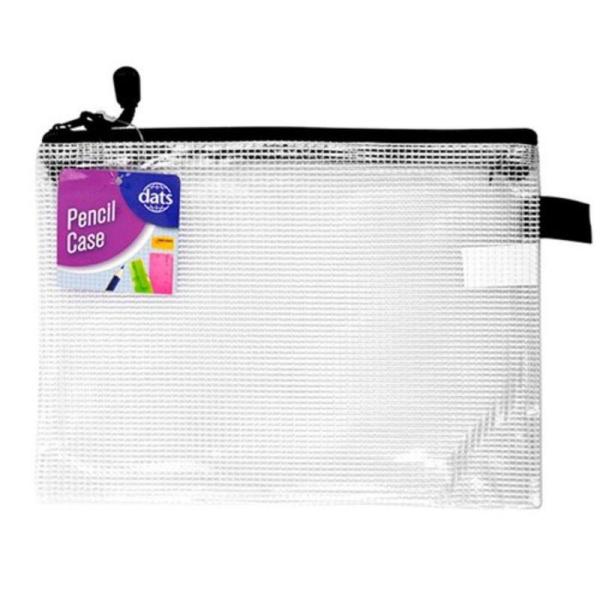 Clear Mesh 1 Zip Pencil Case – 26Cm X 18.5Cm  |   Stationery Arts & Craft Clear