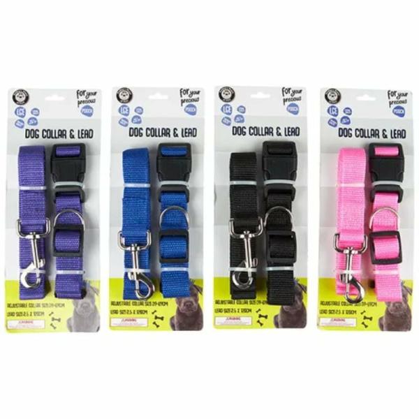 Coloured Dog Collar & Lead – Large  |   Pet Collars & Harnesses Pet Collars & Harnesses Pet Collars & Harnesses