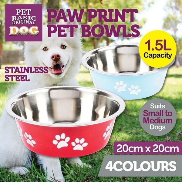 Coloured Stainless Steel Pet Bowl – 20Cm  |   Pet Bowls Pet Bowls Pet Bowls