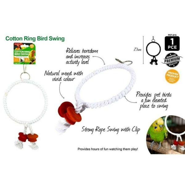 Cotton Ring Bird Swing – 27Cm  |   Pet Toys Pet Supplies Pet Toys